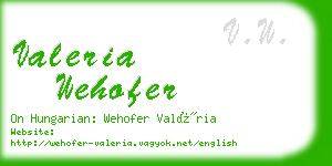 valeria wehofer business card